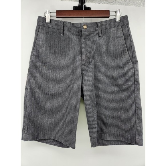 Volcom Corpo Mens Walk shorts Sz 30 Light Blue/Tan Pinstripes - Picture 1 of 8